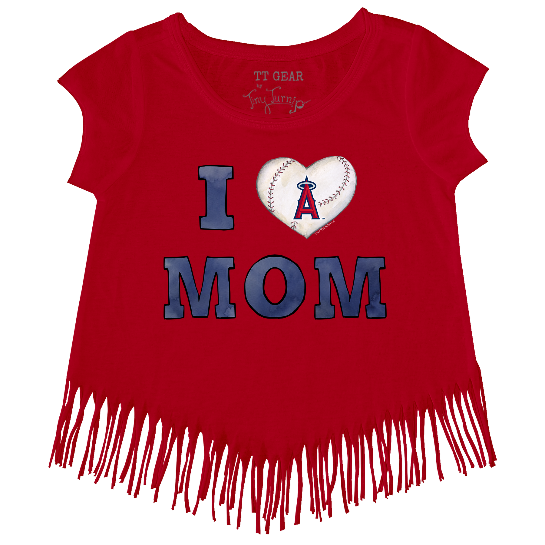 Los Angeles Angels I Love Mom Fringe Tee