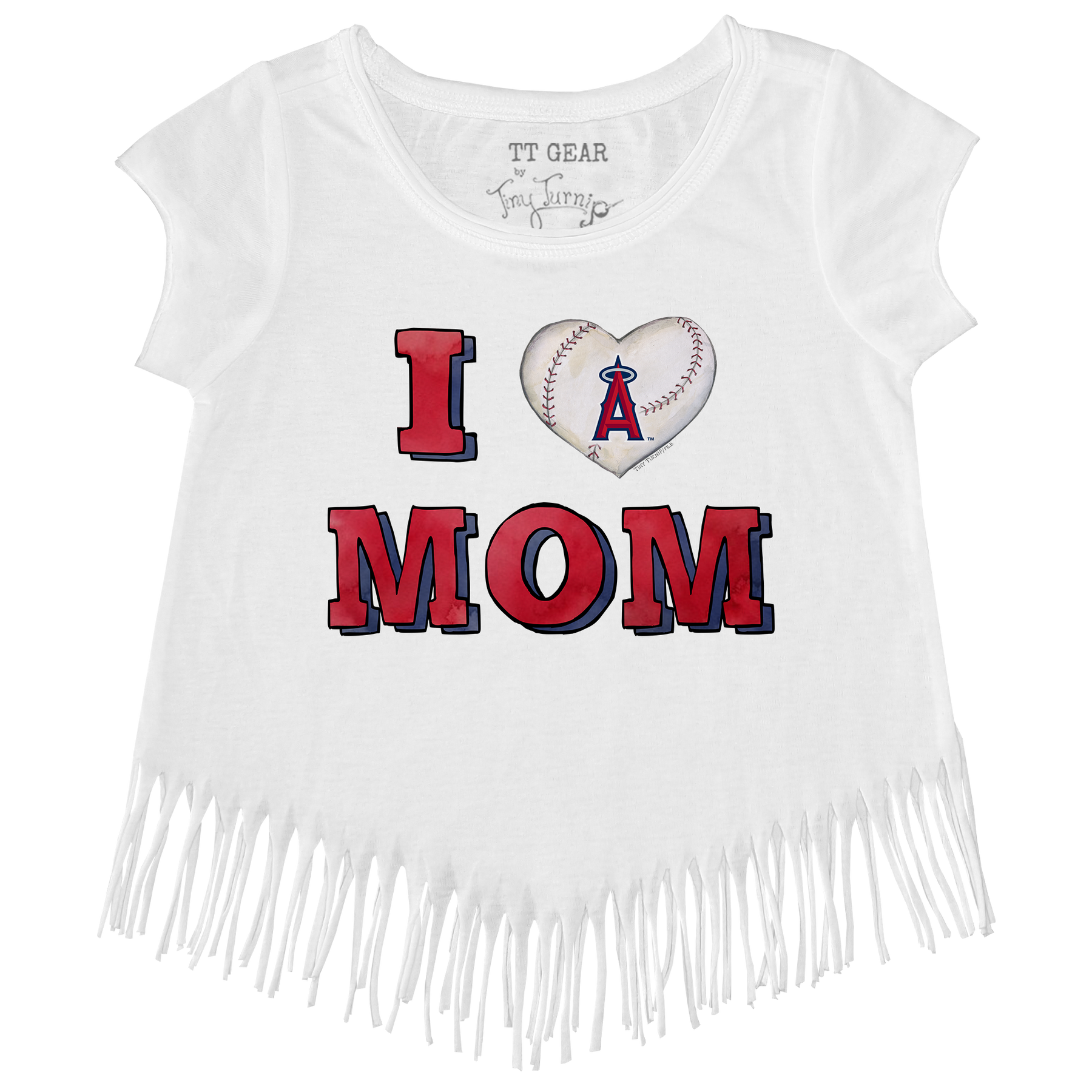 Los Angeles Angels I Love Mom Fringe Tee