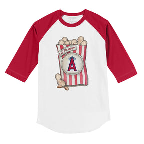 Los Angeles Angels Lil' Peanut 3/4 Red Sleeve Raglan