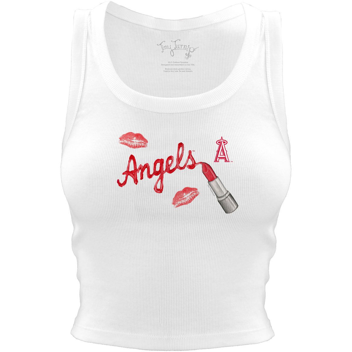 Los Angeles Angels Lipstick Crop Tank - Tiny Turnip