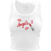 Los Angeles Angels Lipstick Crop Tank - Tiny Turnip