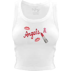 Los Angeles Angels Lipstick Crop Tank - Tiny Turnip