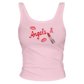 Los Angeles Angels Lipstick OG Ribbed Tank - Tiny Turnip