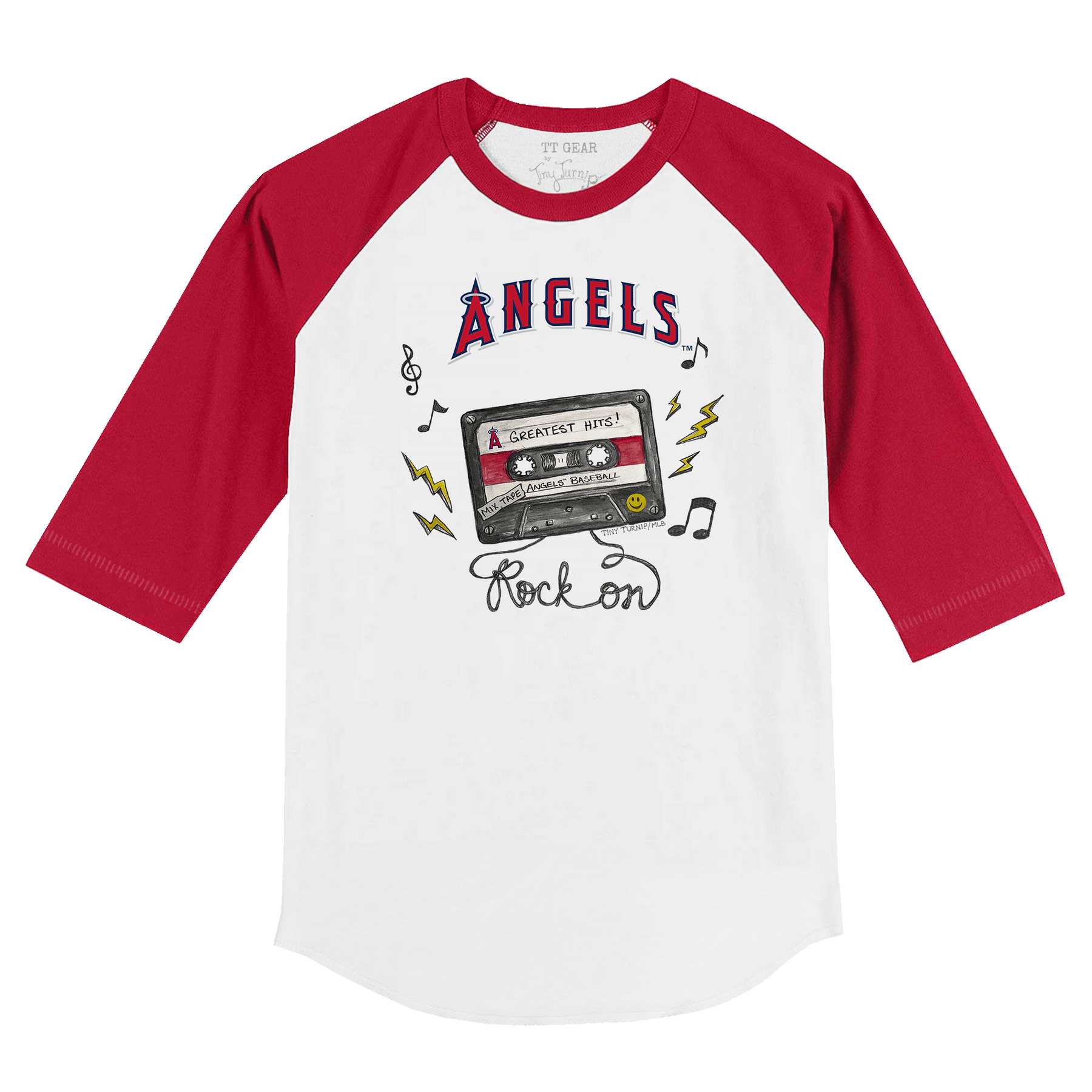 Los Angeles Angels Mixtape 3/4 Red Sleeve Raglan