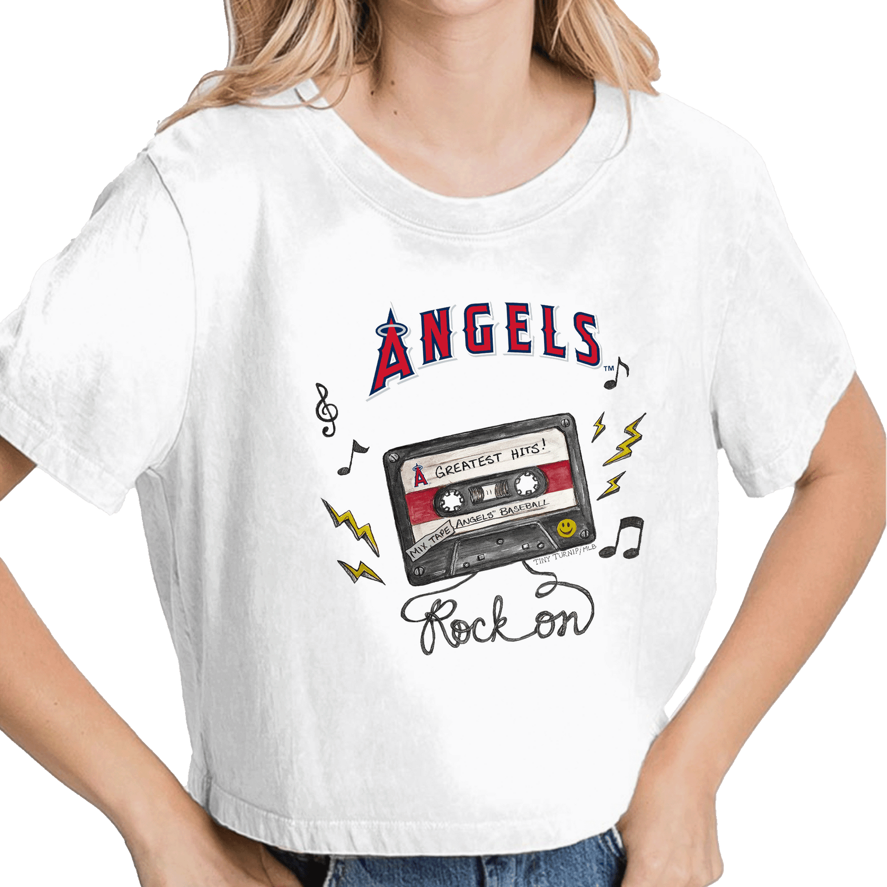 Los Angeles Angels Mixtape Vintage Crop Tee