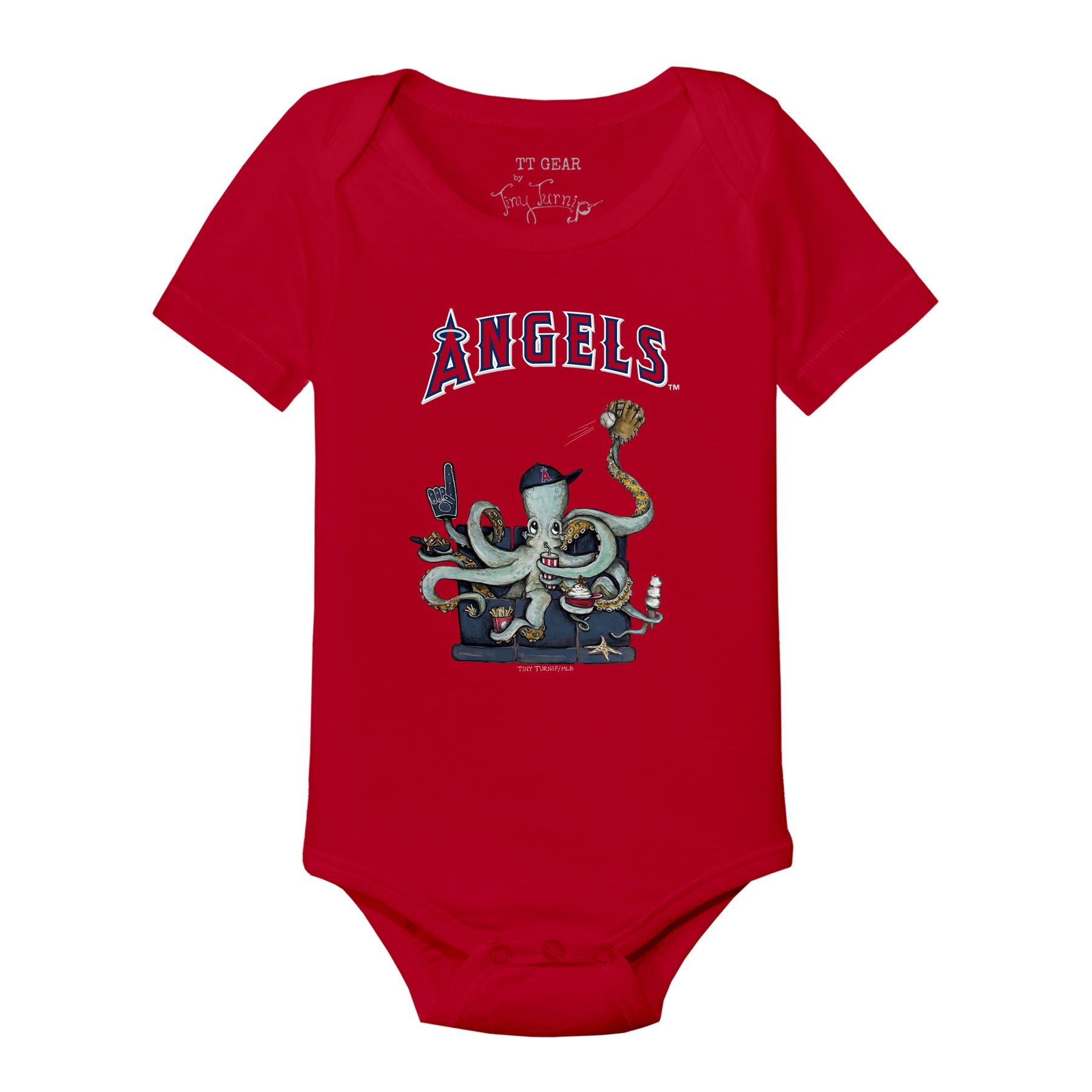 Los Angeles Angels Octopus Short Sleeve Snapper