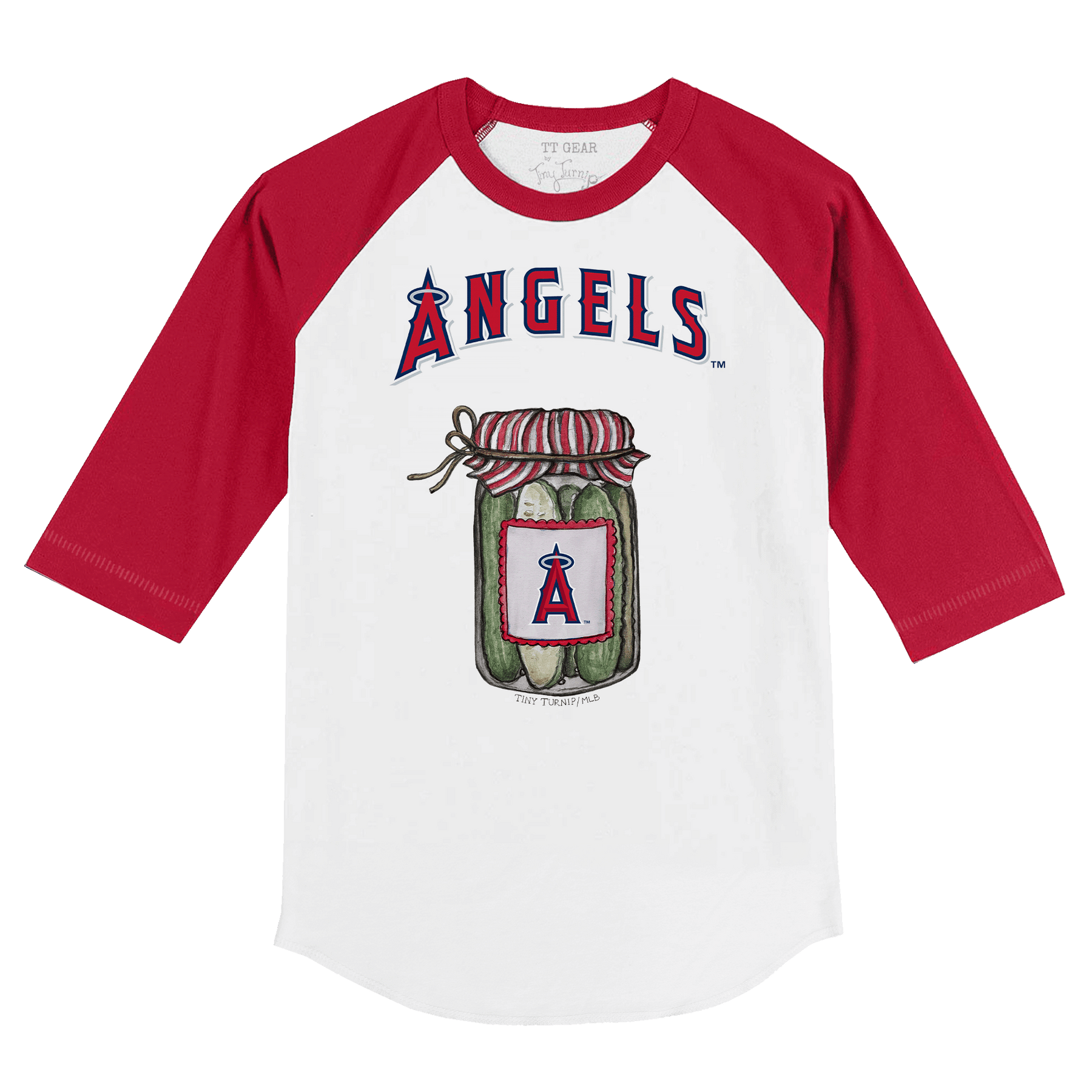 Los Angeles Angels Pickle Jar 3/4 Red Sleeve Raglan
