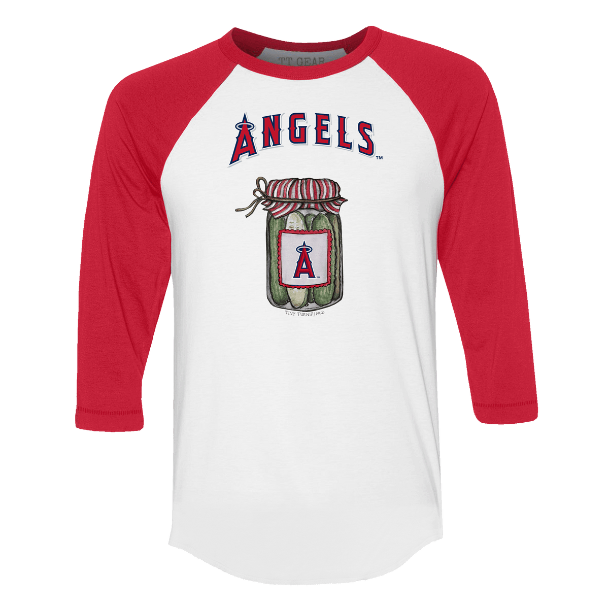 Los Angeles Angels Pickle Jar 3/4 Red Sleeve Raglan