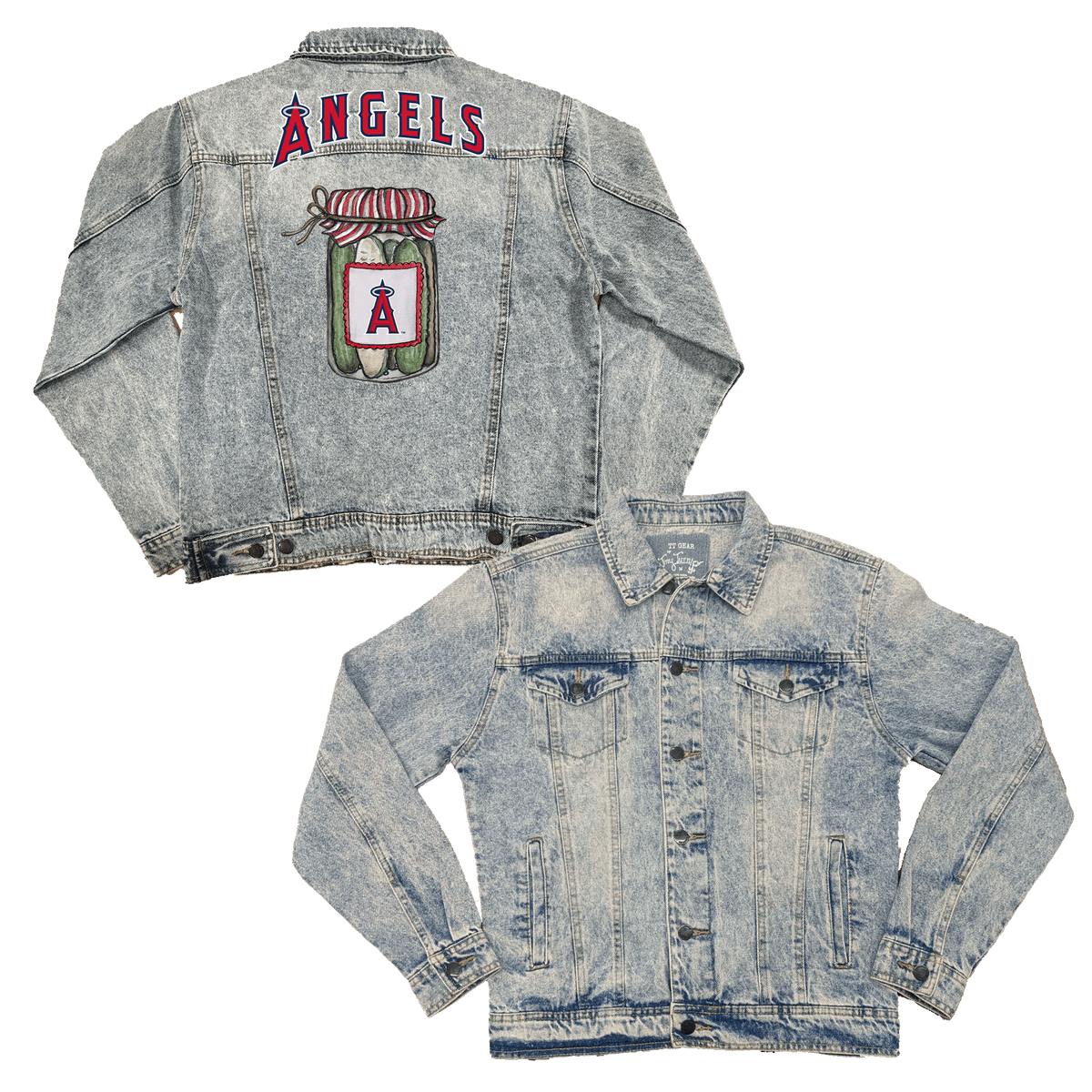 Los Angeles Angels Pickle Jar Boyfriend Denim Jacket