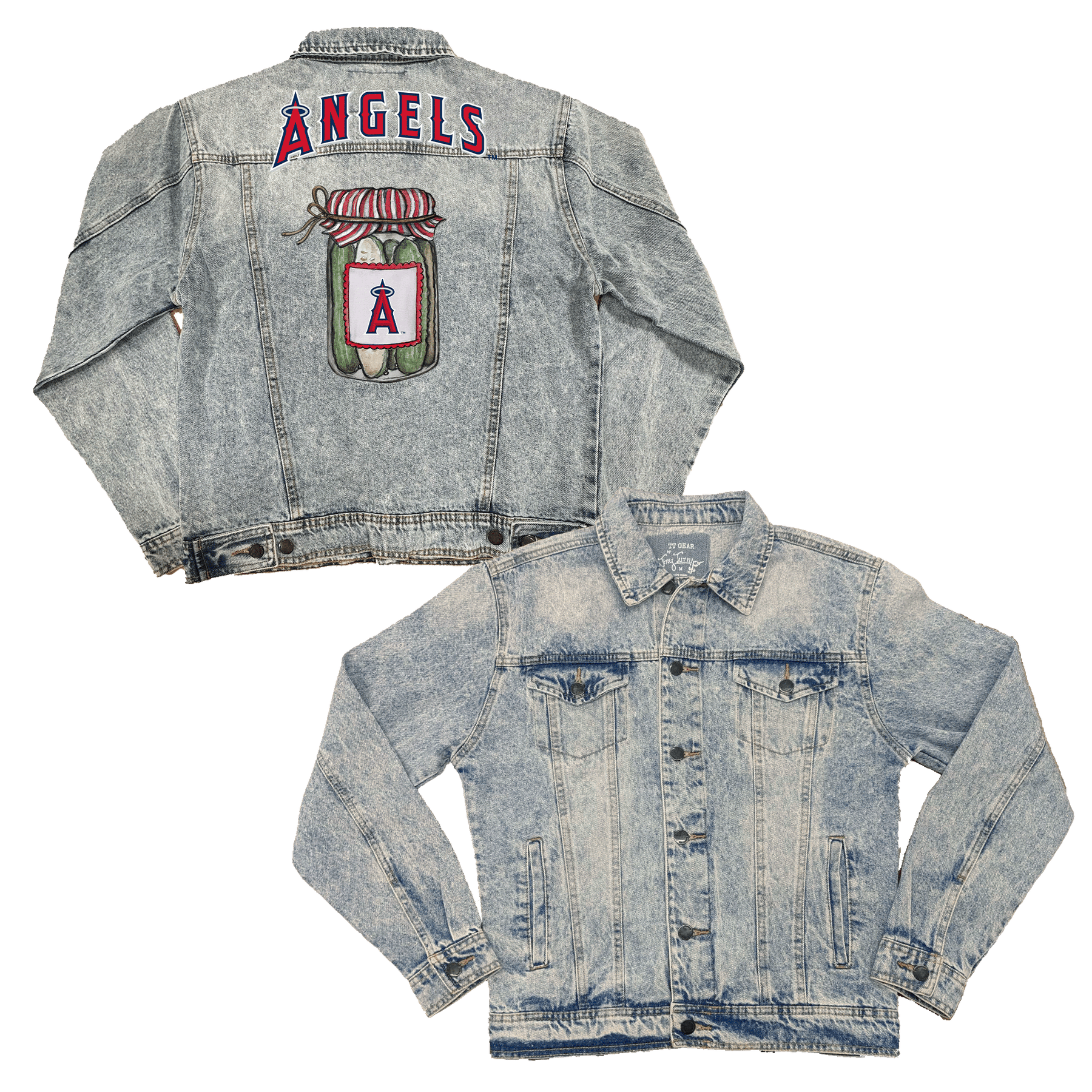 Los Angeles Angels Pickle Jar Boyfriend Denim Jacket