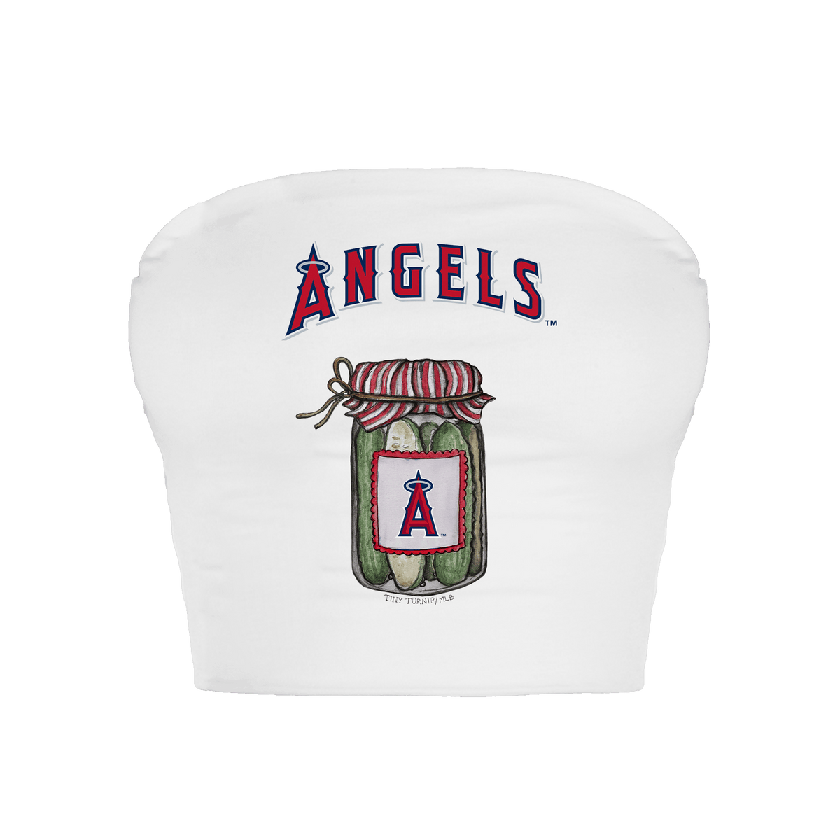 Los Angeles Angels Pickle Jar Crop Tube Top