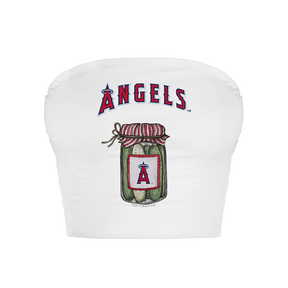 Los Angeles Angels Pickle Jar Crop Tube Top