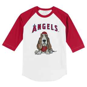Los Angeles Angels Puddy 3/4 Red Sleeve Raglan - Tiny Turnip