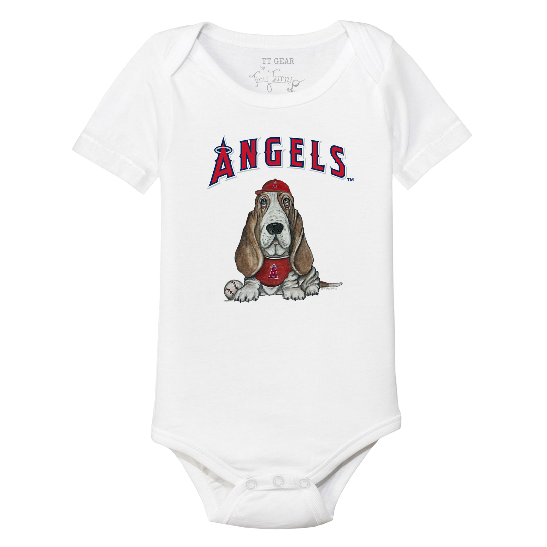 Los Angeles Angels Puddy Short Sleeve Snapper - Tiny Turnip