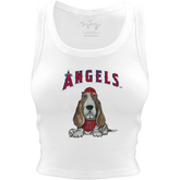 Los Angeles Angels Puddy Crop Tank - Tiny Turnip