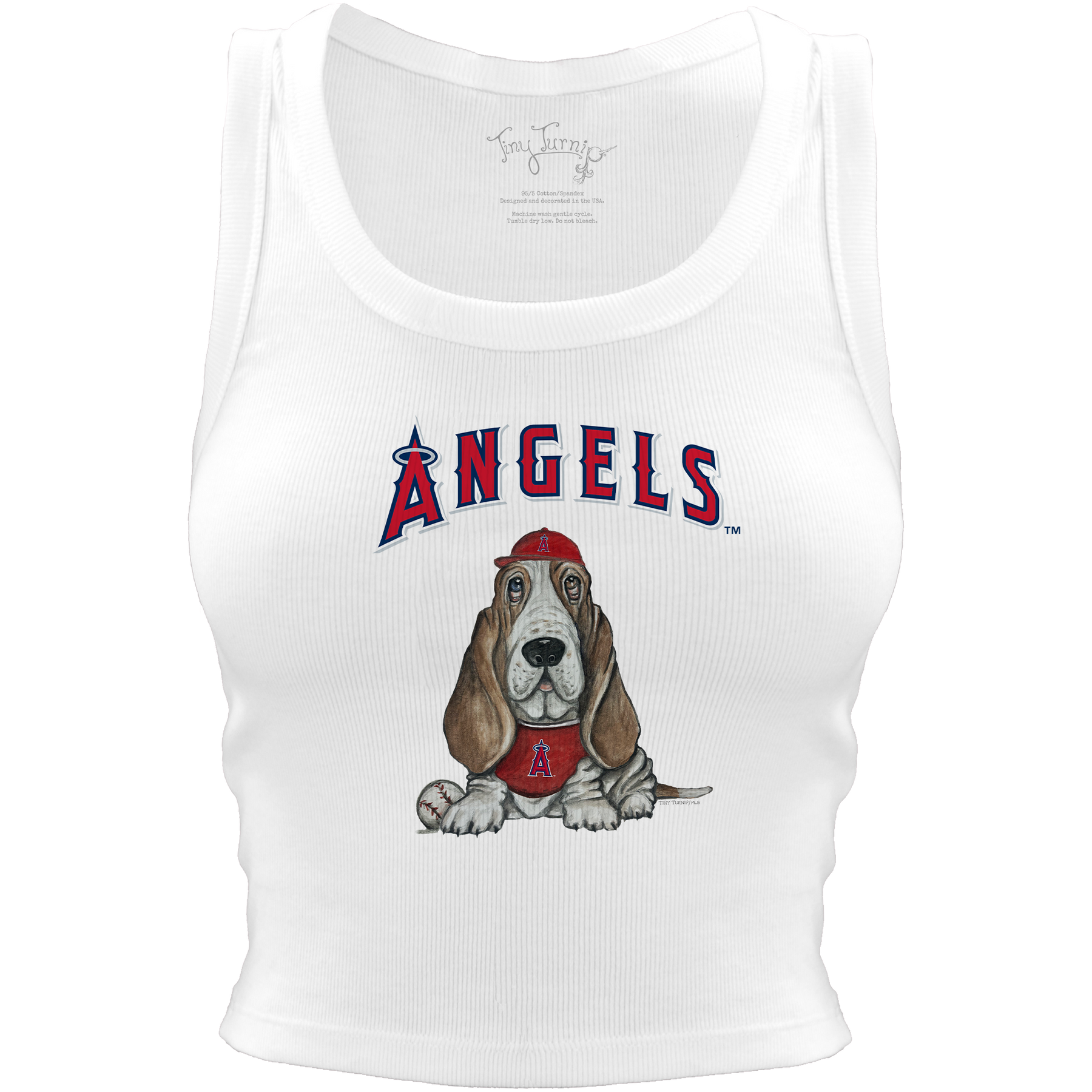 Los Angeles Angels Puddy Crop Tank - Tiny Turnip
