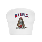 Los Angeles Angels Puddy Crop Tube Top - Tiny Turnip