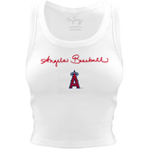 Los Angeles Angels Logo Script Crop Tank - Tiny Turnip
