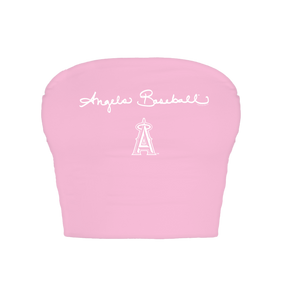 Los Angeles Angels Logo Script Crop Tube Top