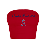 Los Angeles Angels Logo Script Crop Tube Top