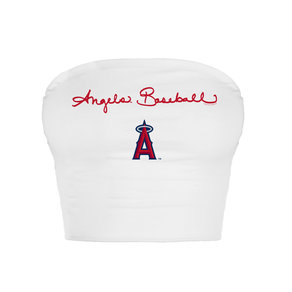 Los Angeles Angels Logo Script Crop Tube Top