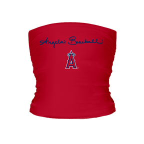 Los Angeles Angels Logo Script Tube Top - Tiny Turnip