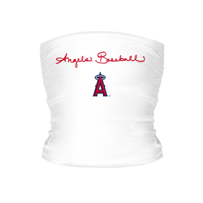 Los Angeles Angels Logo Script Tube Top - Tiny Turnip