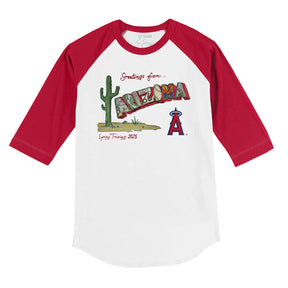 Los Angeles Angels Spring Training 2025 3/4 Red Sleeve Raglan