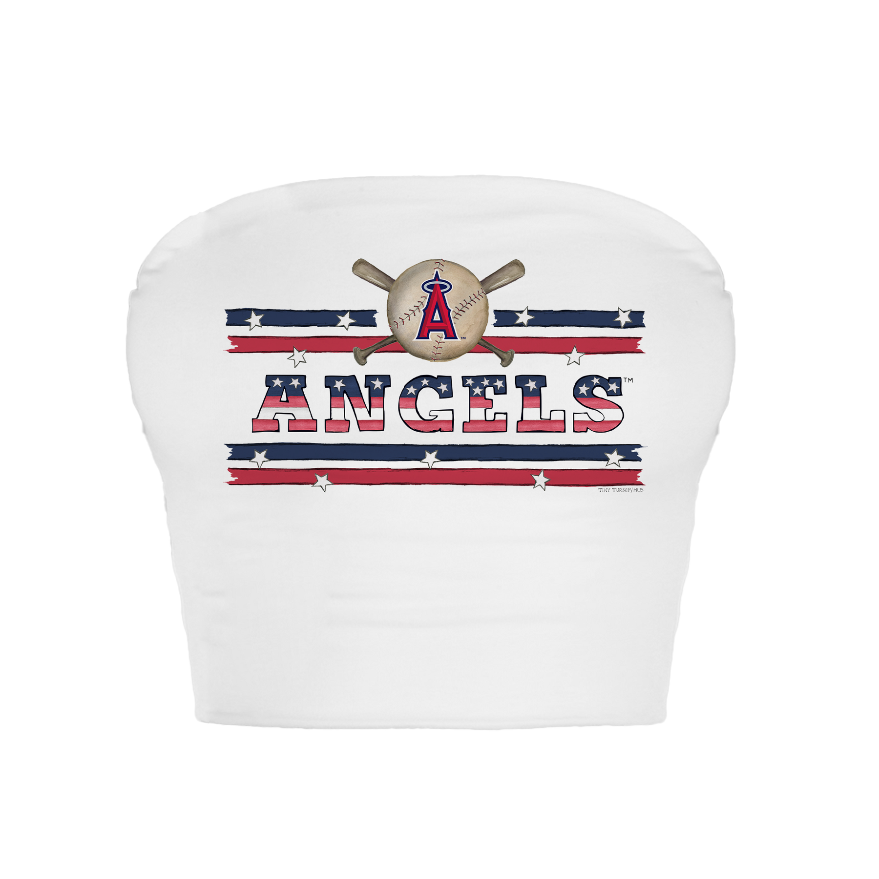 Los Angeles Angels Stars and Stripes Crop Tube Top