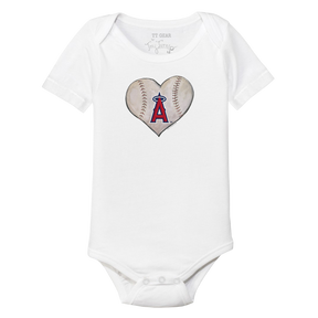 Los Angeles Angels Stitched Heart Short Sleeve Snapper - Tiny Turnip