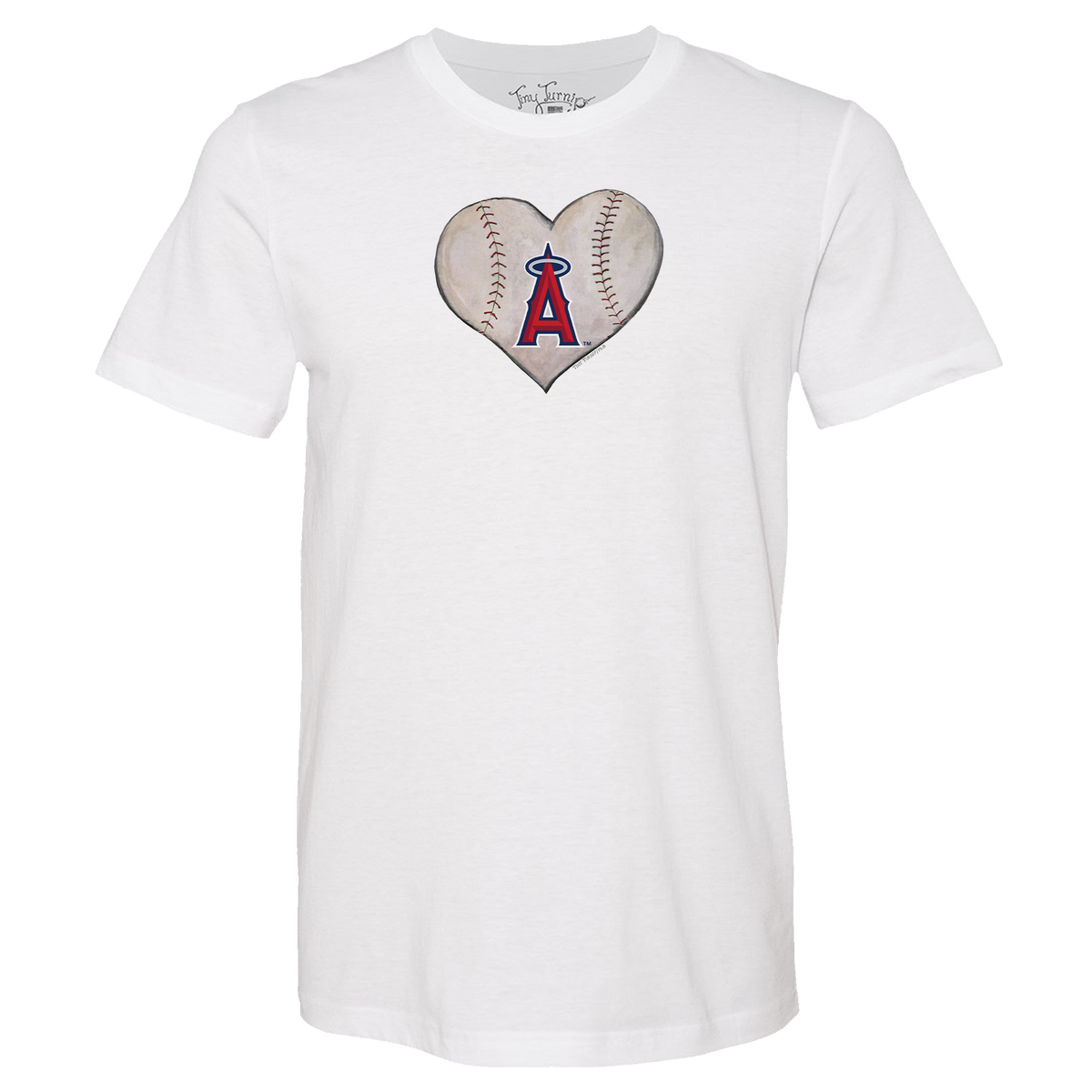Los Angeles Angels Stitched Heart Unisex Tee Shirt - Tiny Turnip