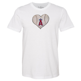 Los Angeles Angels Stitched Heart Unisex Tee Shirt - Tiny Turnip