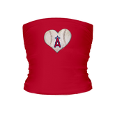 Los Angeles Angels Stitched Heart Tube Top - Tiny Turnip