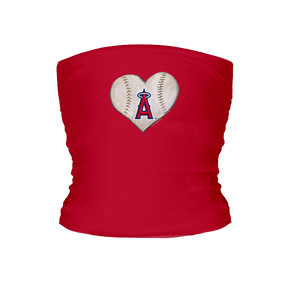 Los Angeles Angels Stitched Heart Tube Top - Tiny Turnip