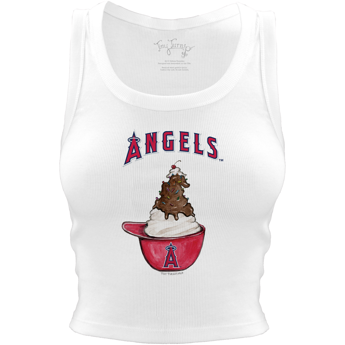 Los Angeles Angels Sundae Helmet Crop Tank - Tiny Turnip