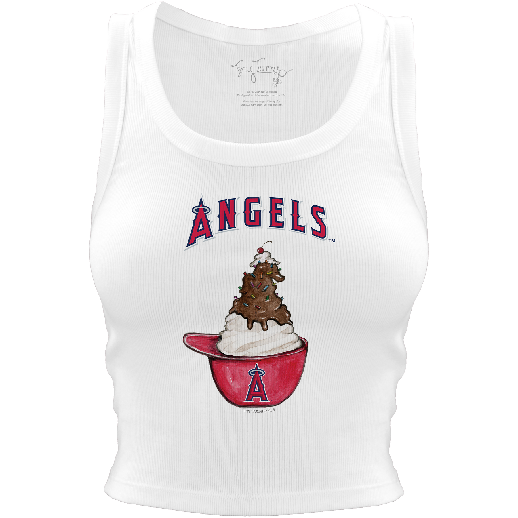 Los Angeles Angels Sundae Helmet Crop Tank - Tiny Turnip