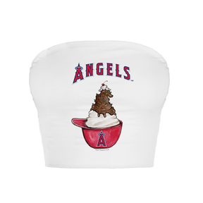 Los Angeles Angels Sundae Helmet Crop Tube Top - Tiny Turnip