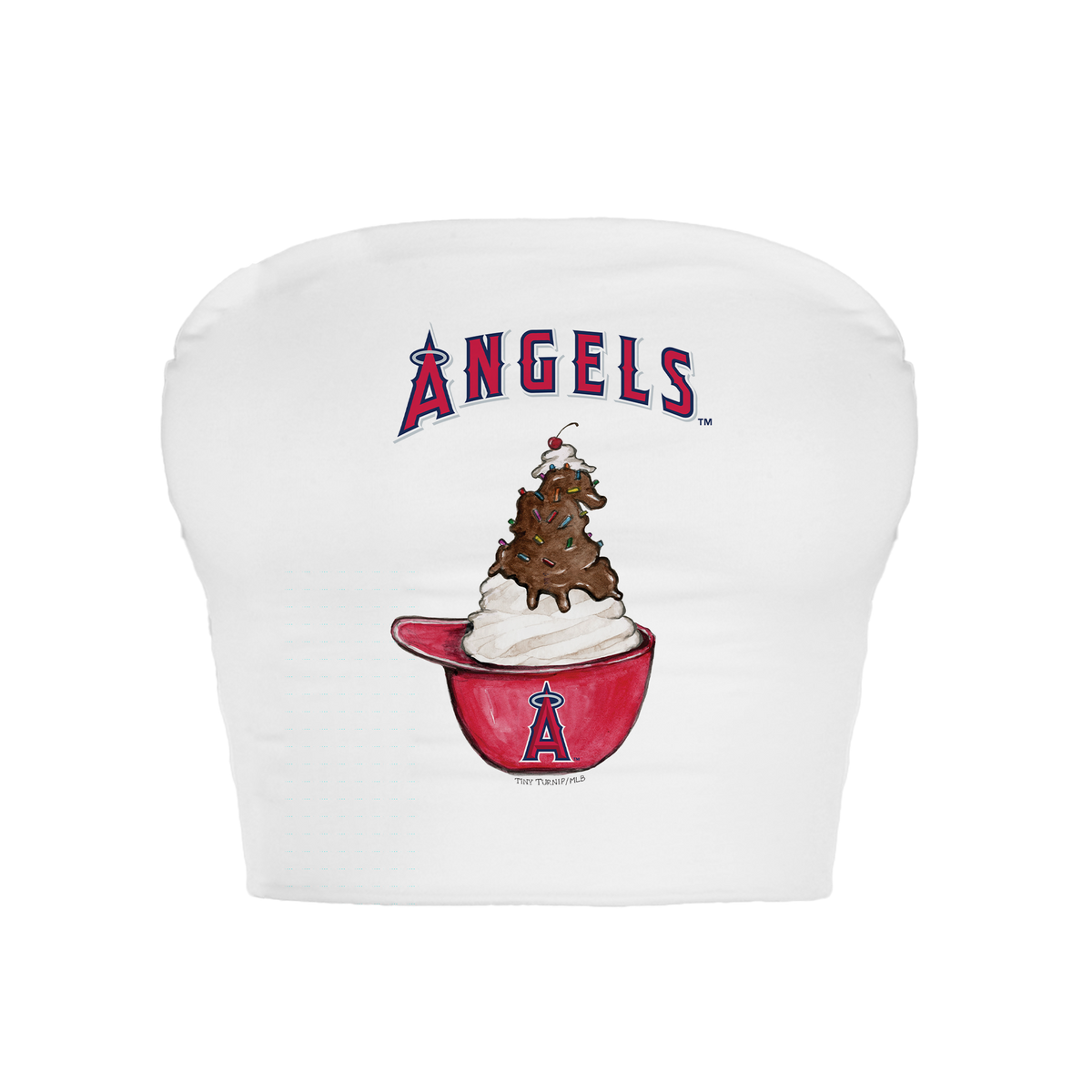 Los Angeles Angels Sundae Helmet Crop Tube Top - Tiny Turnip