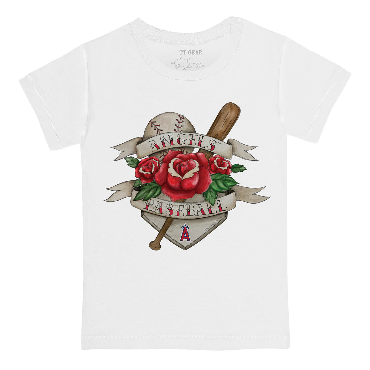 Los Angeles Angels Tattoo Rose Tee Shirt