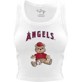 Los Angeles Angels Teddy Crop Tank - Tiny Turnip