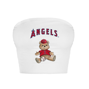 Los Angeles Angels Teddy Crop Tube Top - Tiny Turnip