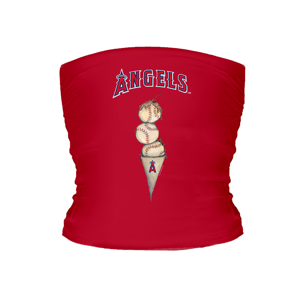 Los Angeles Angels Triple Scoop Tube Top - Tiny Turnip