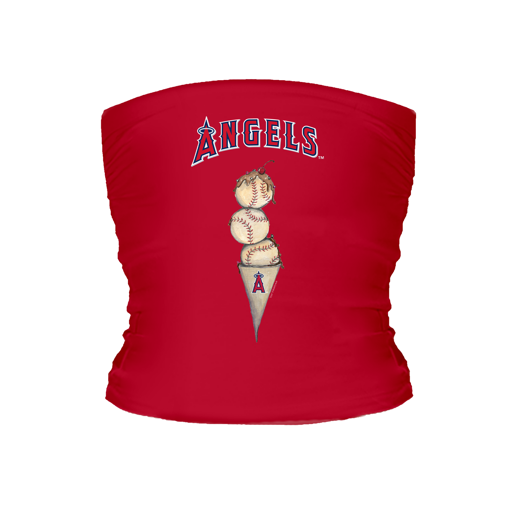 Los Angeles Angels Triple Scoop Tube Top - Tiny Turnip