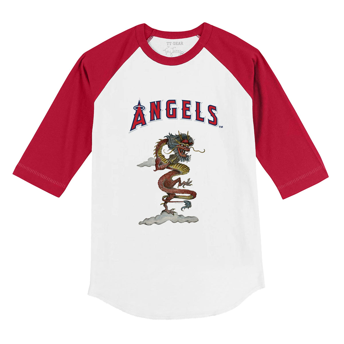 Los Angeles Angels 2024 Year of the Dragon 3/4 Red Sleeve Raglan