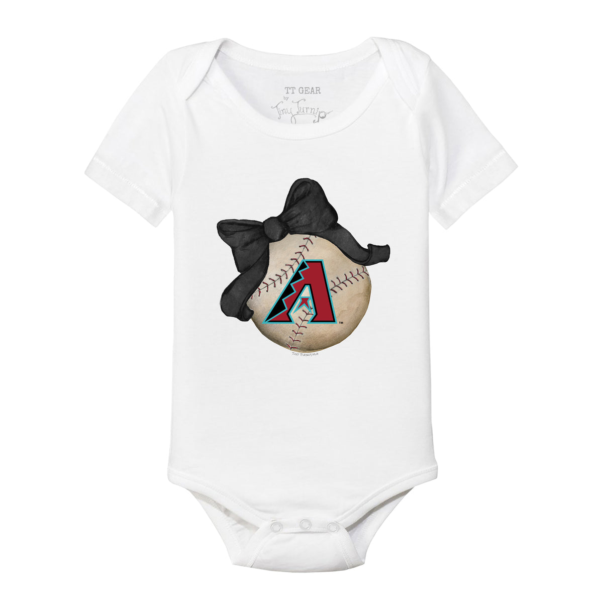 Arizona Diamondbacks Baseball Bow Short Sleeve Snapper