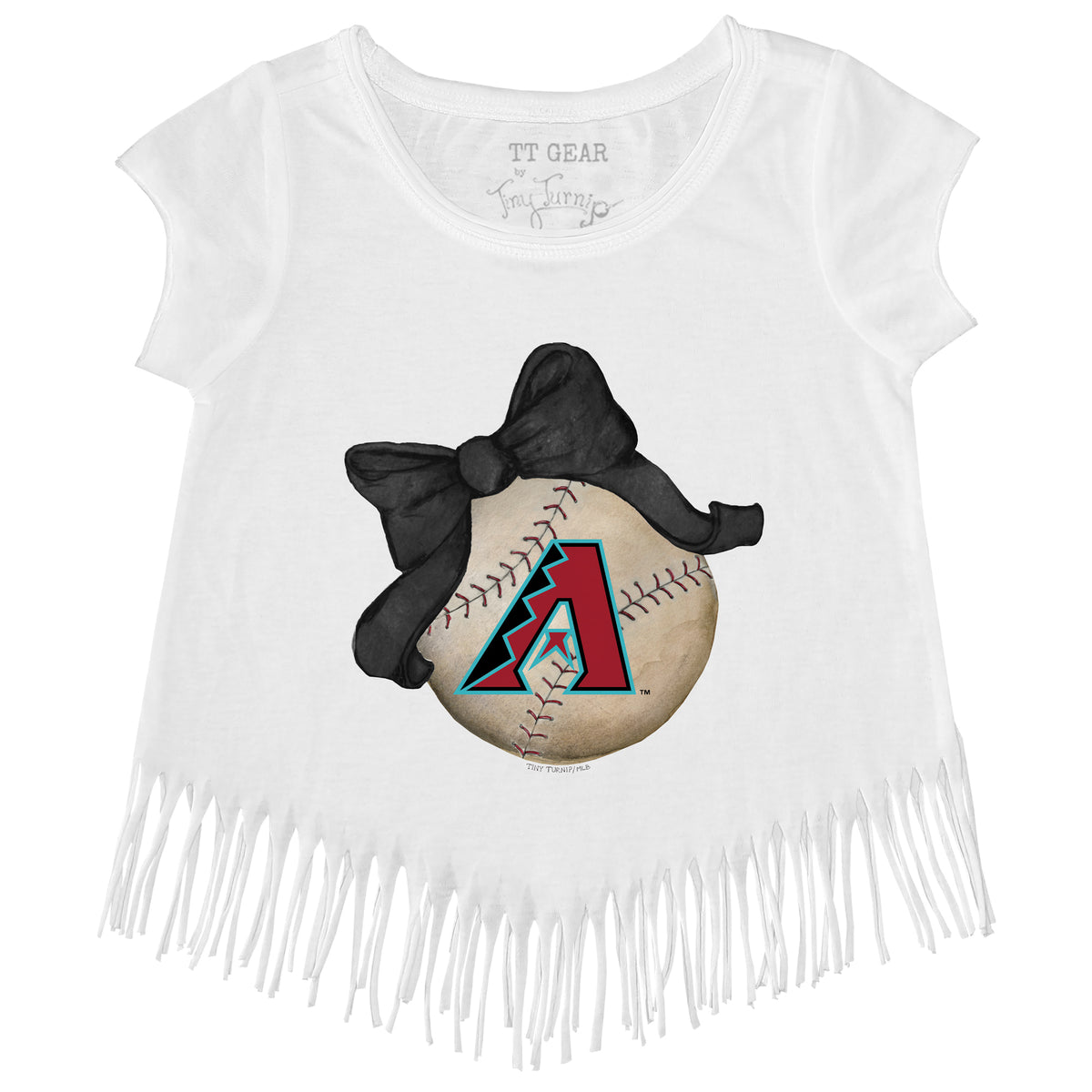 Arizona Diamondbacks Baseball Bow Fringe Tee