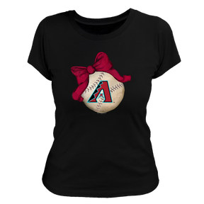 Arizona Diamondbacks Baseball Bow Tee Shirt