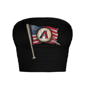 Arizona Diamondbacks Baseball Flag Crop Tube Top