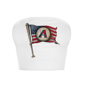 Arizona Diamondbacks Baseball Flag Crop Tube Top
