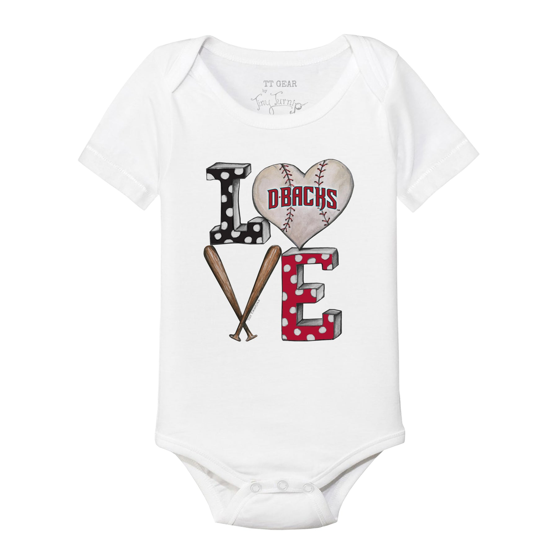 Arizona Diamondbacks Baseball LOVE Short Sleeve Snapper